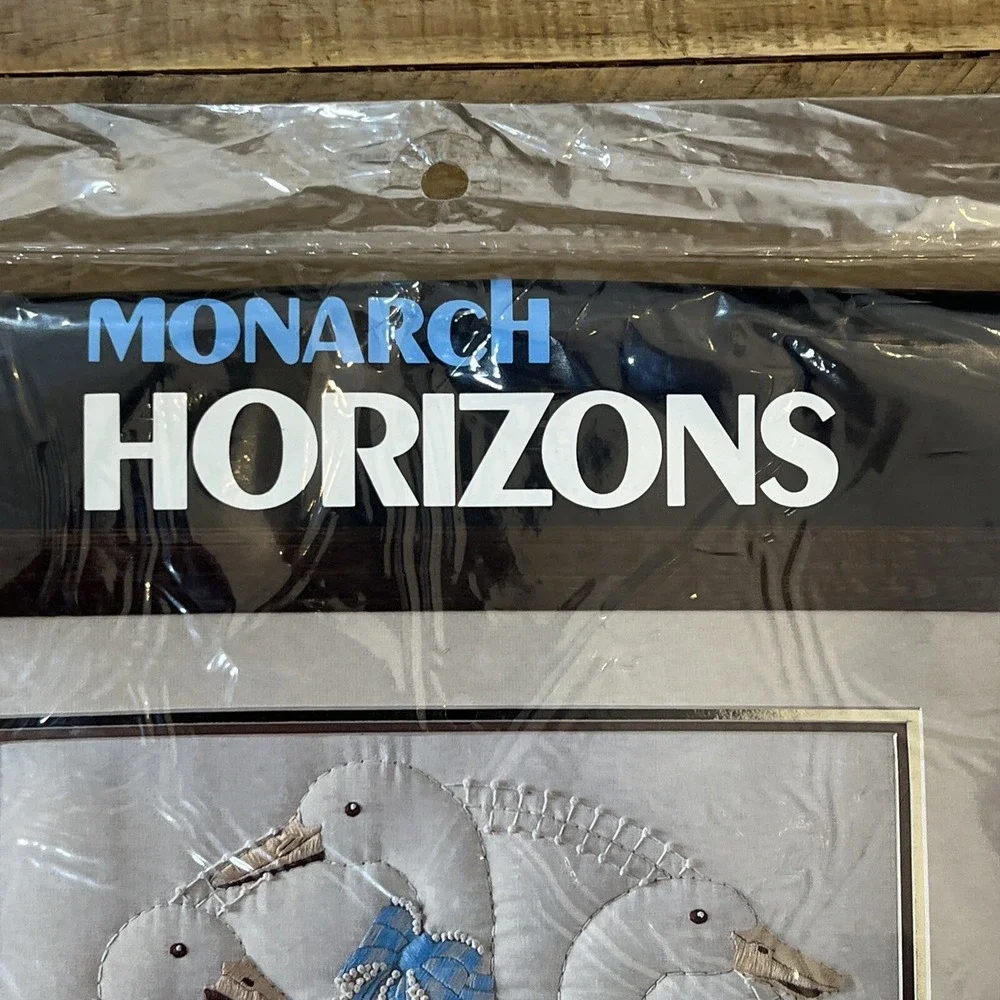 Vintage 1983 Monarch Horizons A Gaggle Of Geese Candlewicking Kit CR61 18